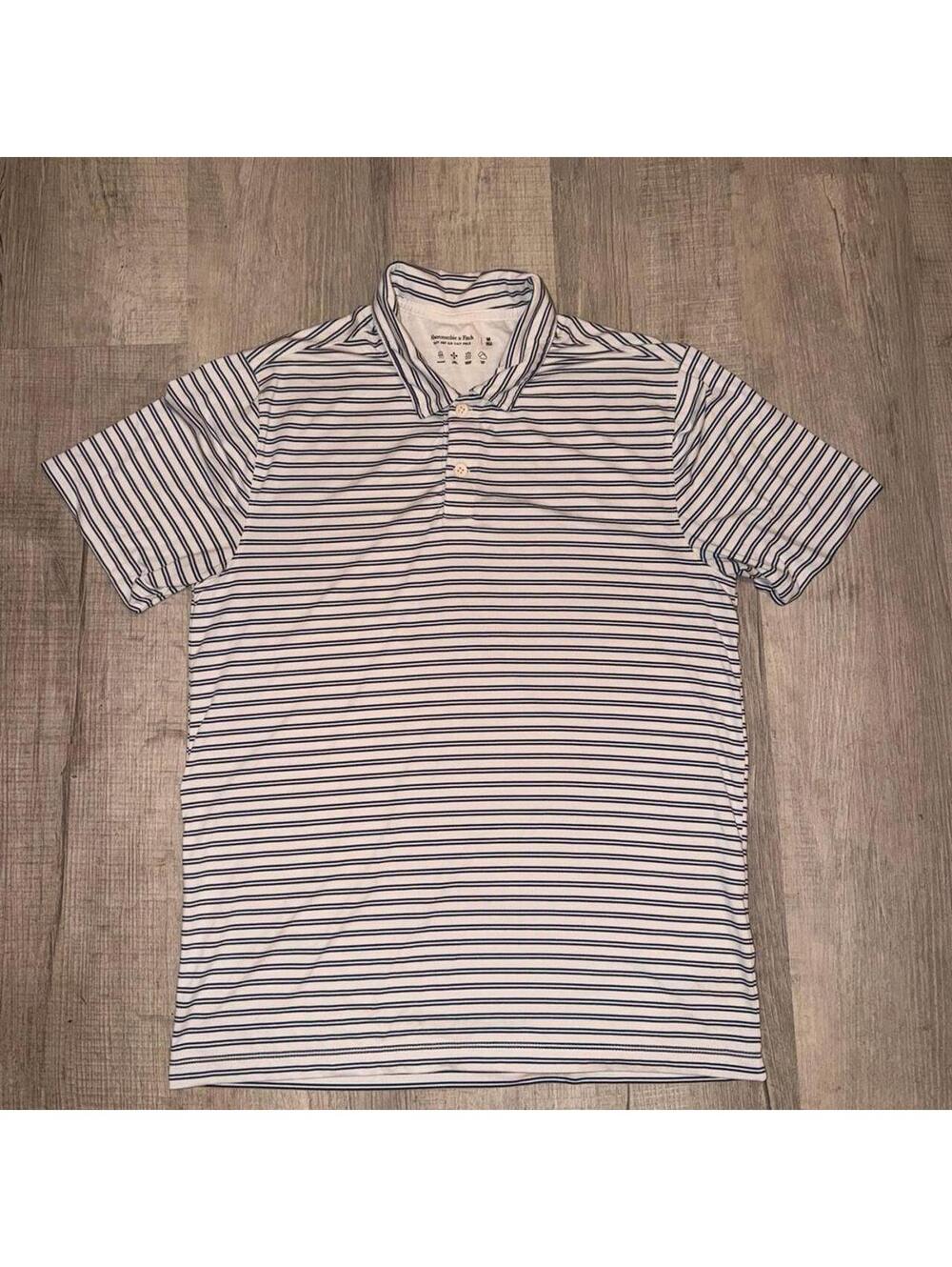 Abercrombie & Fitch Men's Striped Polo Shirt Medium